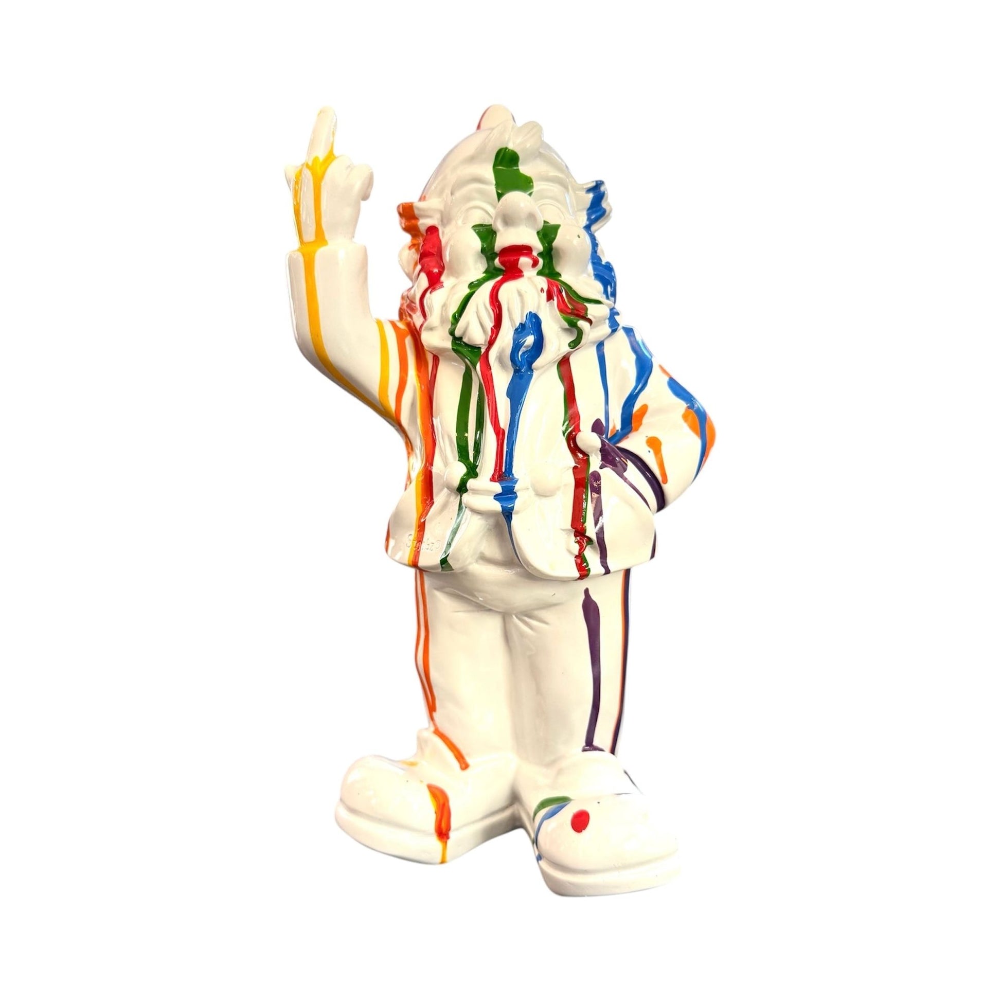 nain Stoobz modèle Art blanc avec coulures arc-en-ciel – sculpture déco provocante