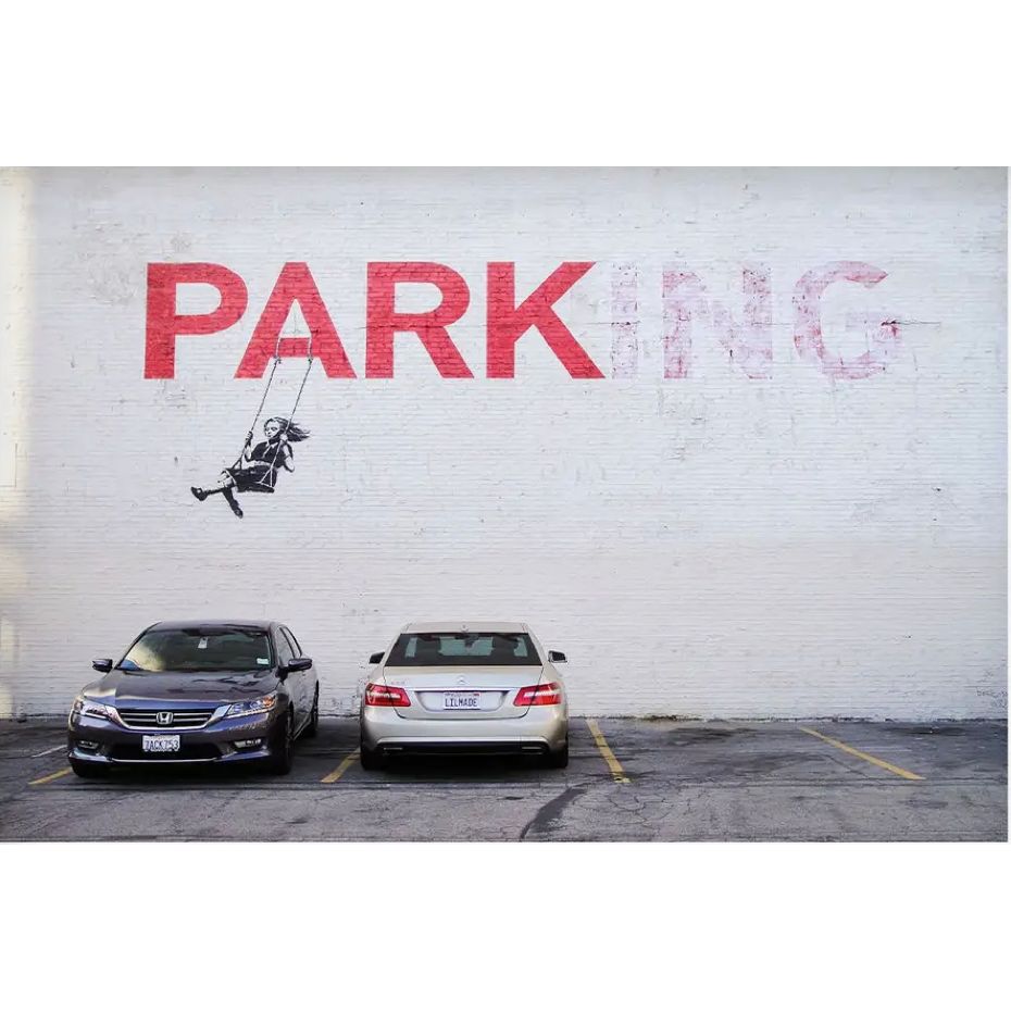 Affiche A3 “Stationnement Baksy” – Papier Lustré 310g – Art Urbain Wall Art - Boutique Ømm