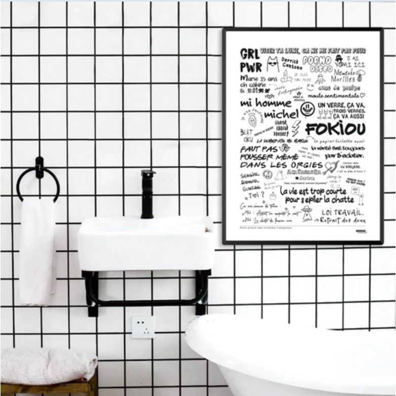 Affiche Graffitis de Toilette 50x70cm - Boutique Ømm