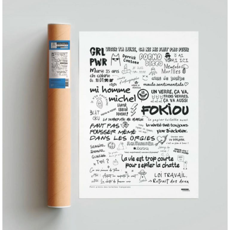 Affiche Graffitis de Toilette 50x70cm - Boutique Ømm