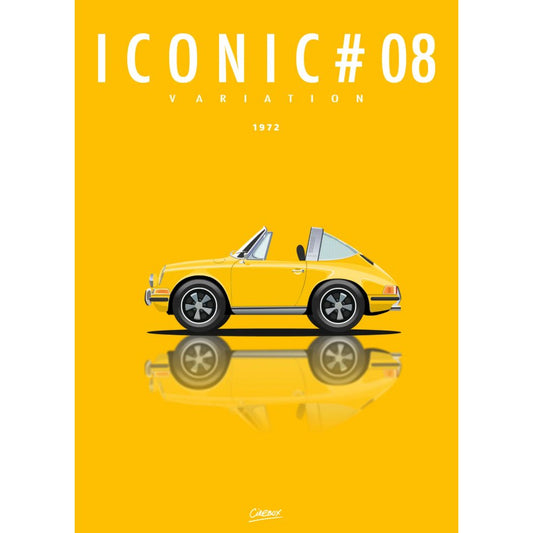 Affiche "Iconic 08 – Targa 1972" – Cirebox x Iconic Éditions – Format 30x40 cm - Boutique Ømm