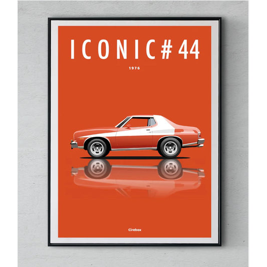 Affiche "Iconic 44 – Ford Torino (1976)" – Cirebox x Iconic Éditions – Format 30x40 cm - Boutique Ømm