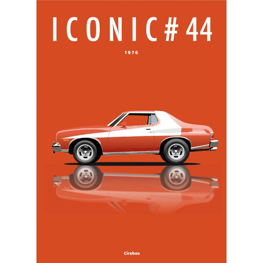 Affiche "Iconic 44 – Ford Torino (1976)" – Cirebox x Iconic Éditions – Format 30x40 cm - Boutique Ømm