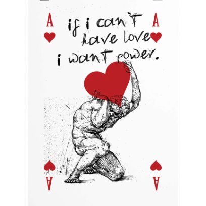 Affiche "Love or Power" – Carte As revisité – Format 30x40 cm - Boutique Ømm