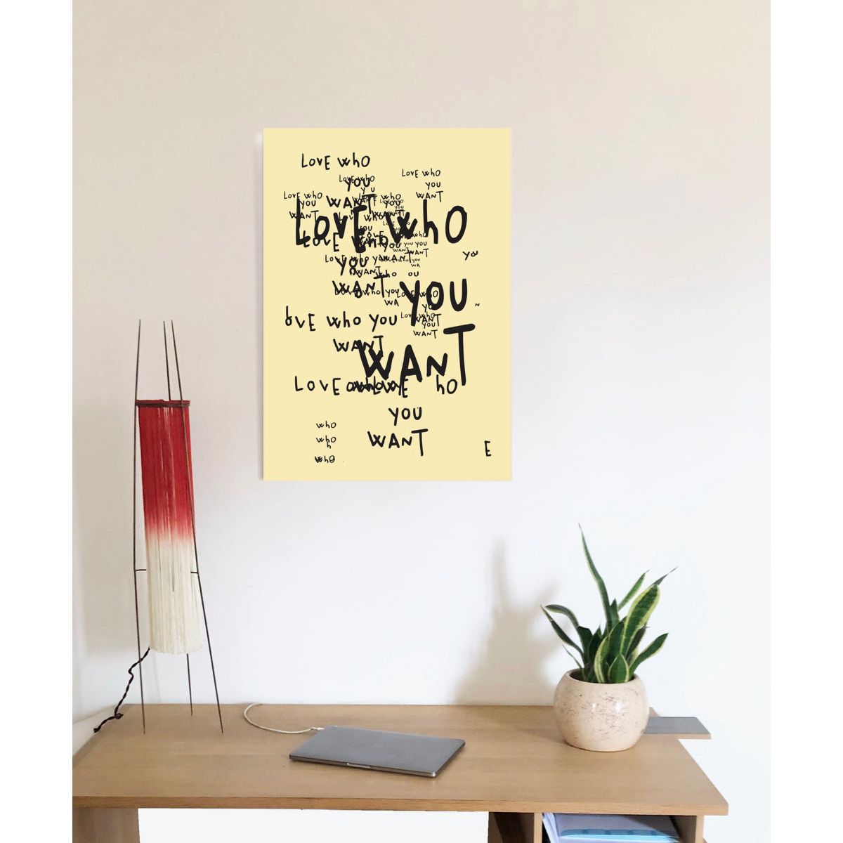 Affiche "Love Who You Want" – Hélène Lelimouzin (50x70 cm) - Boutique Ømm