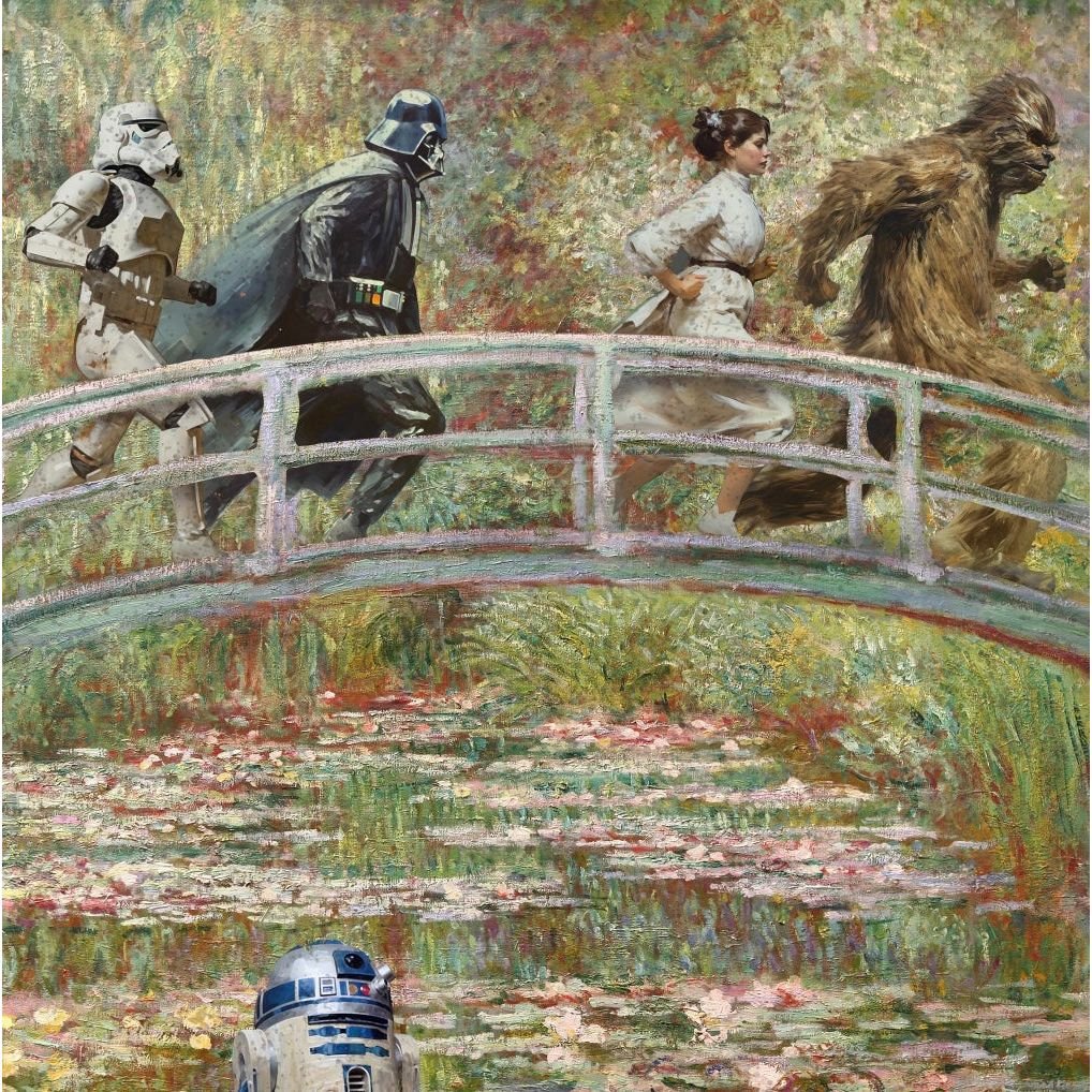 Affiche Monet Wars – Format A3 – Parodie Star Wars x Claude Monet - Boutique Ømm