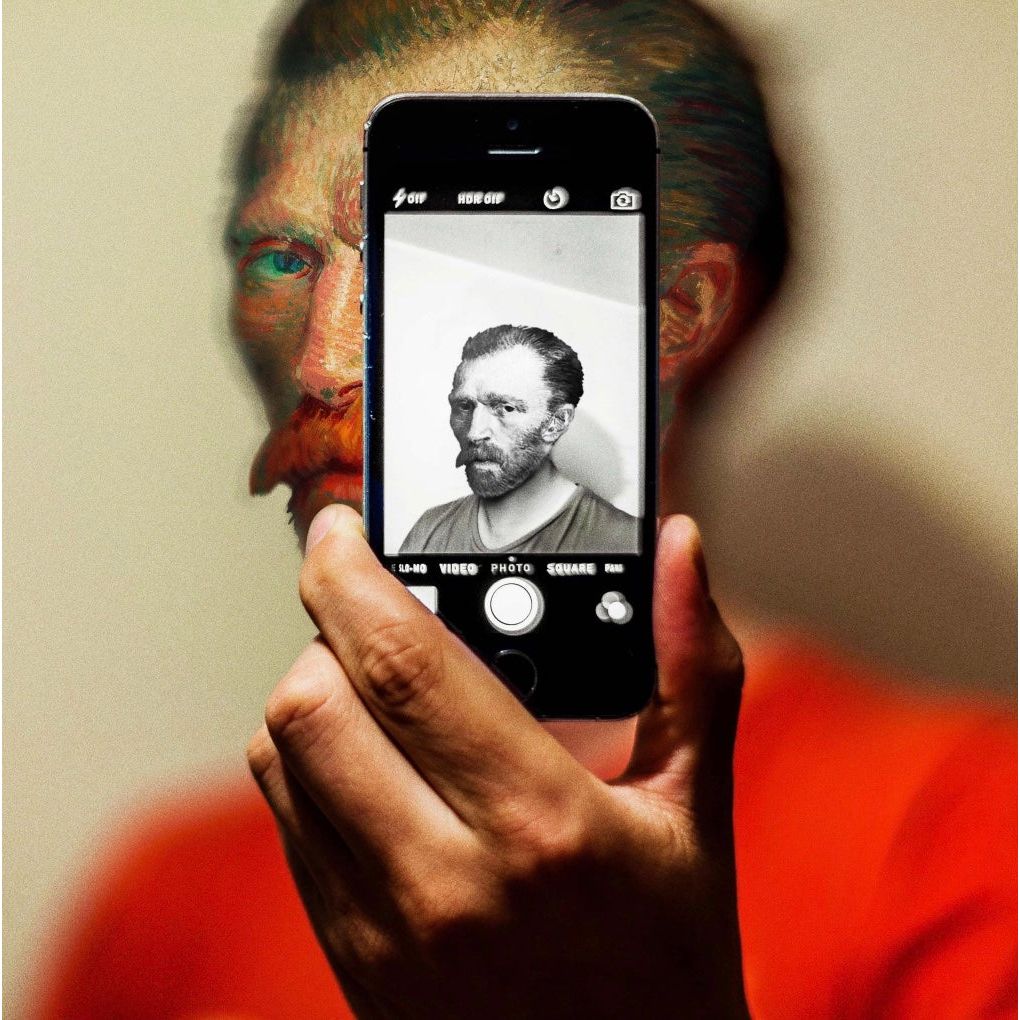 Affiche Montre-moi mon Selfie – Van Gogh remix digital – Format A3 - Boutique Ømm