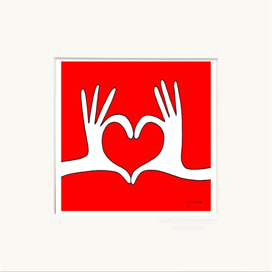 Affiche Soledad « Heart Hands » – 22x22 cm – Image Republic - Boutique Ømm