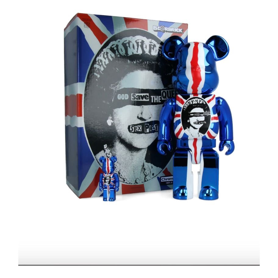 Be@rbrick 100% + 400% Sex Pistols – God Save The Queen Chrome Edition - Boutique Ømm