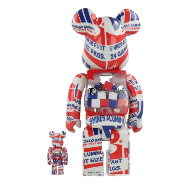 Bearbrick 100% + 400% – Andy Warhol Brillo 2022 - Boutique Ømm