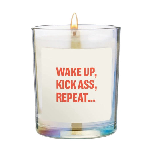 Bougie Candlehand Wake Up Kick Ass Repeat – Boost d’énergie quotidienne - Boutique Ømm