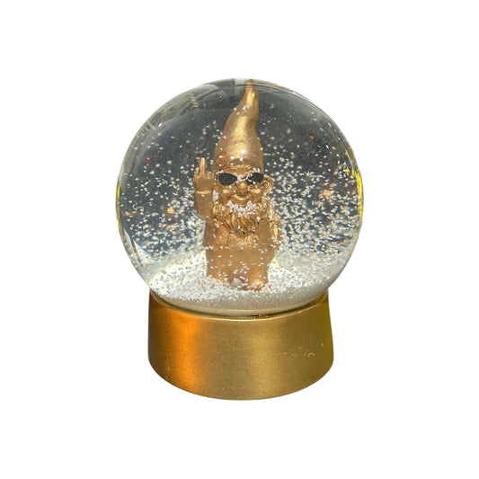 Boule à neige – Nain doré doigt d'honneur – Édition décalée - Boutique Ømm