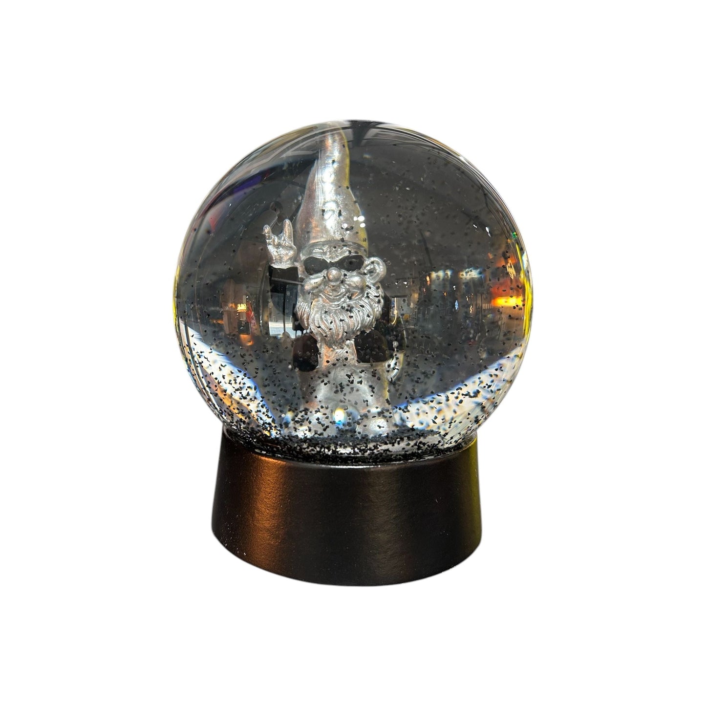 Boule à neige – Nain rockeur neige noire – Rock Globe by Winkee - Boutique Ømm