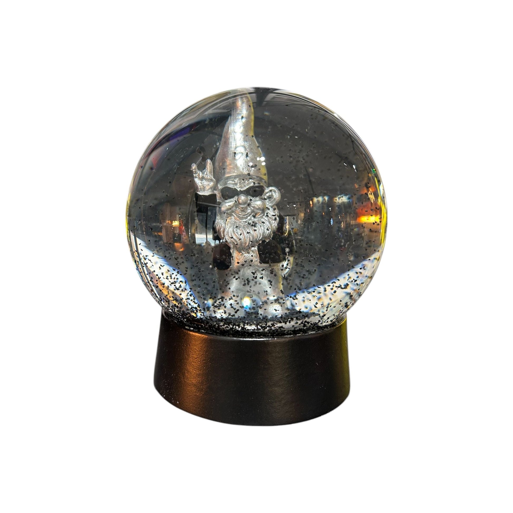 Boule à neige – Nain rockeur neige noire – Rock Globe by Winkee - Boutique Ømm