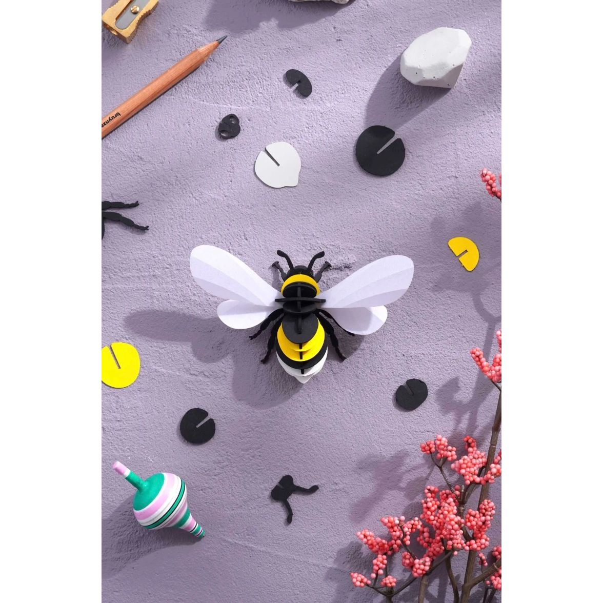 Bourdon en papier 3D Assembli décoration murale DIY design