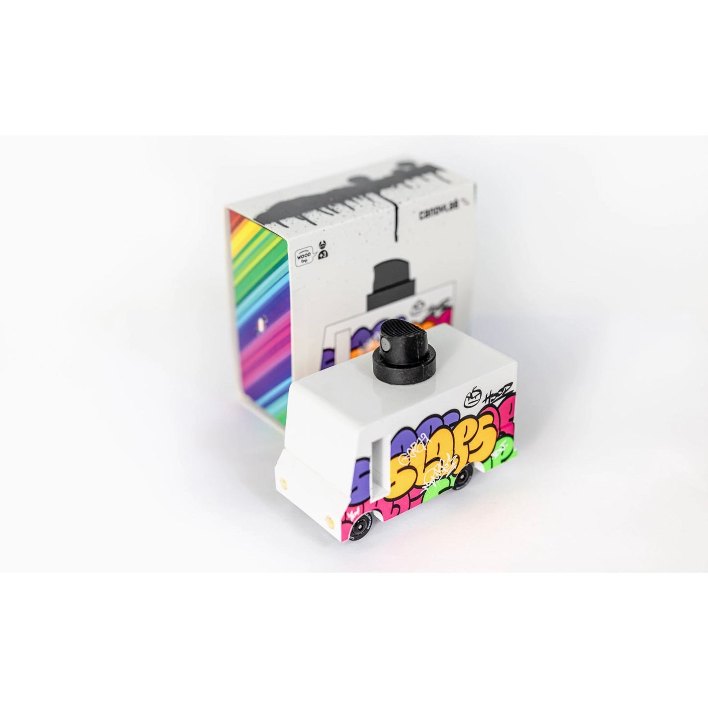 Camionnette Graffiti Noire Candylab Toys avec décoration street art colorée
