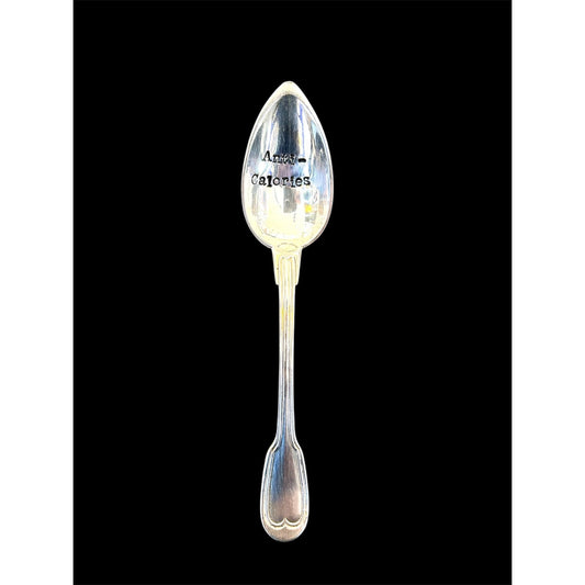 Cuillère Vintage Gravée "Anti-Calories" – Accessoire Déco Ironique et Gourmand - Boutique Ømm
