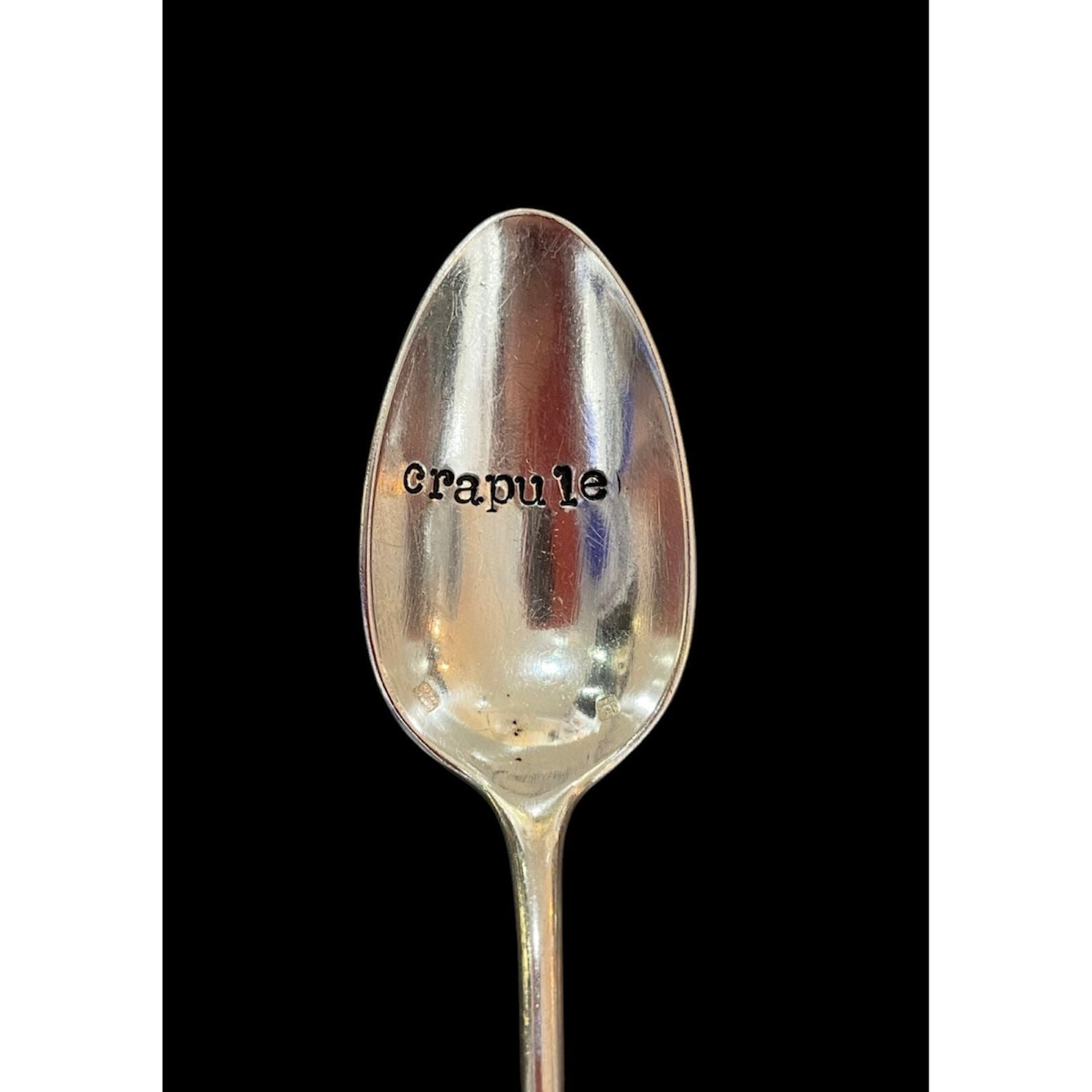 Cuillère vintage gravée "crapule" – Pièce unique upcyclée par ømm - Boutique Ømm