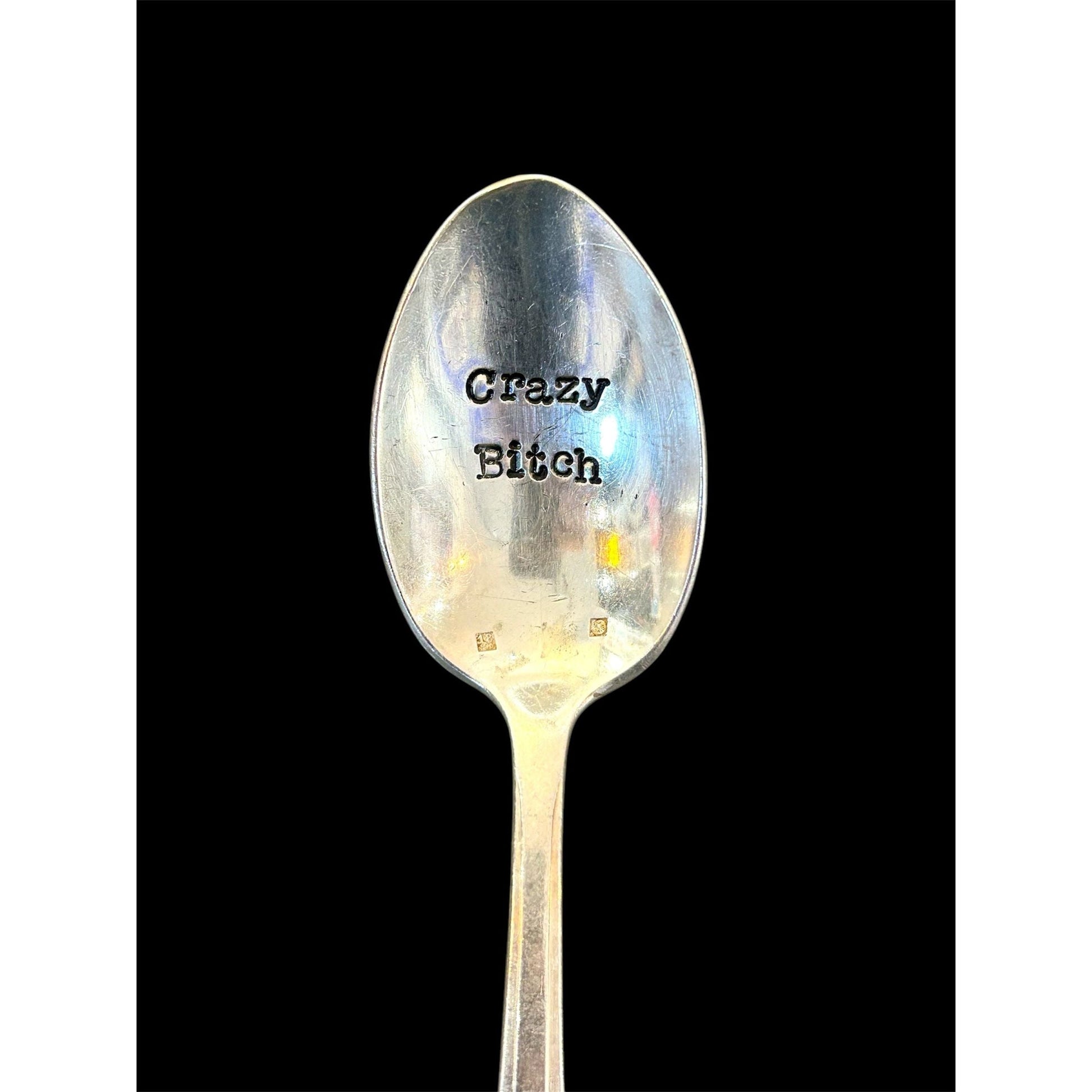 Cuillère Vintage Gravée "Crazy Bitch" – Accessoire Déco & Cadeau Culotté - Boutique Ømm