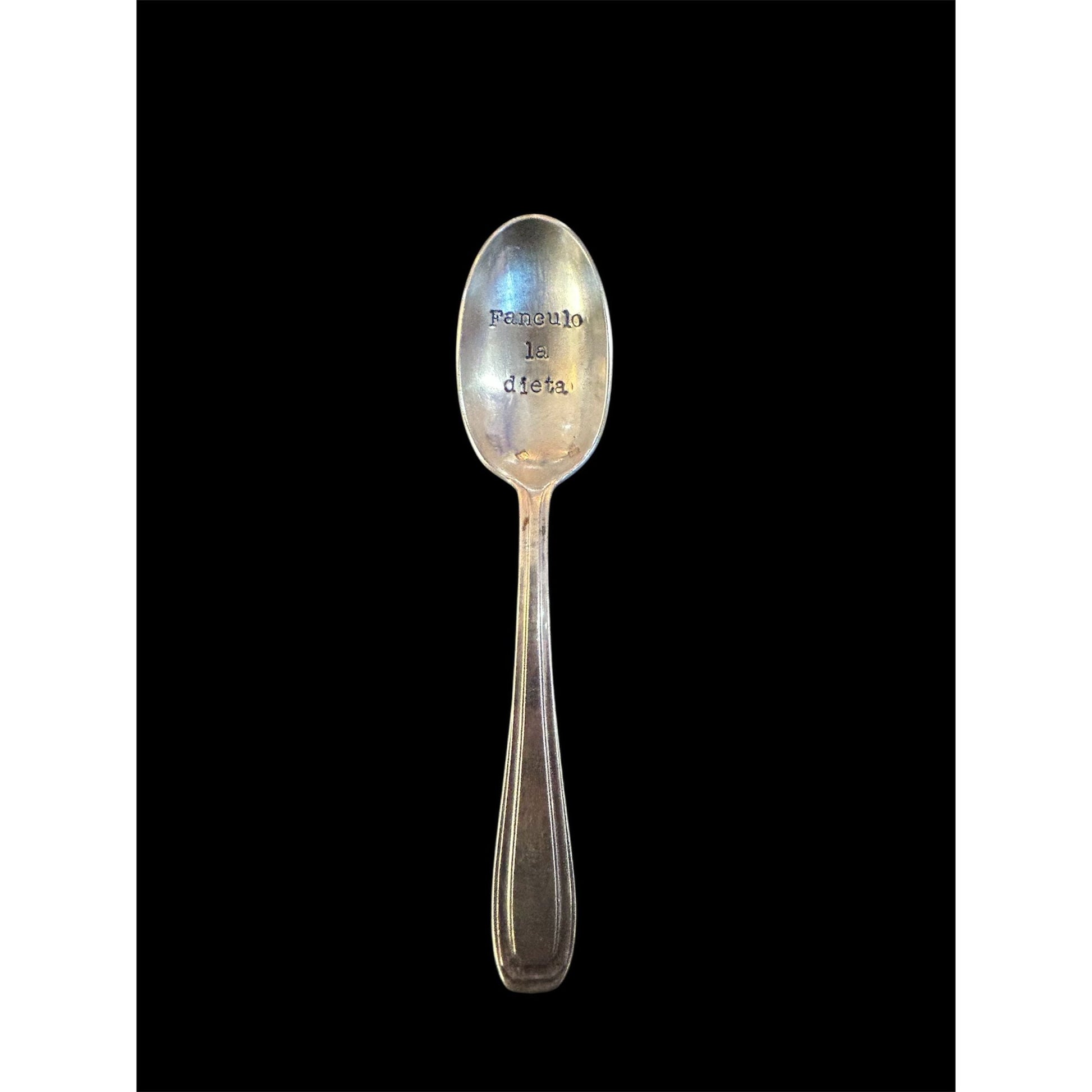 Cuillère vintage gravée – Fanculo la dieta - Boutique Ømm