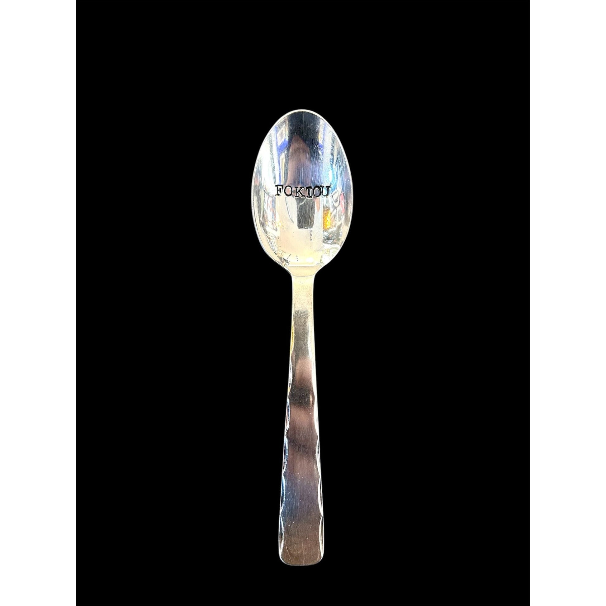 Cuillère Vintage Gravée "FOKIOU" – Accessoire Déco Insolent et Détourné - Boutique Ømm