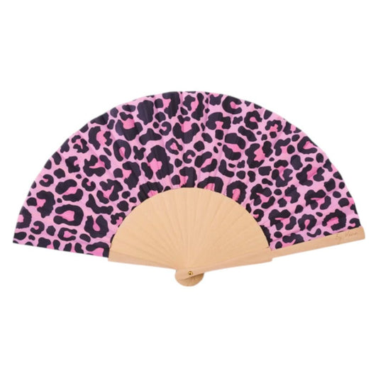 Éventail Léopard Rose – By Vivi - Boutique Ømm