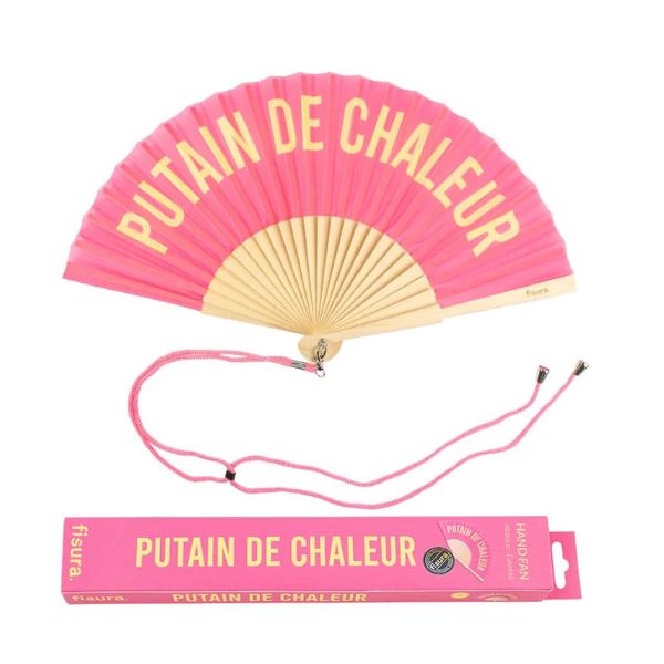 Éventail « Putain de Chaleur » Rose – Fisura - Boutique Ømm