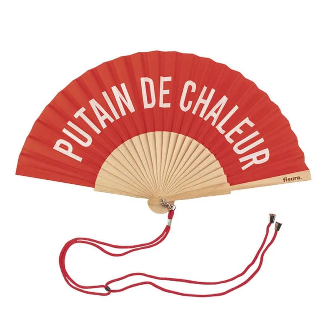 Éventail « Putain de Chaleur » Rouge – Fisura - Boutique Ømm