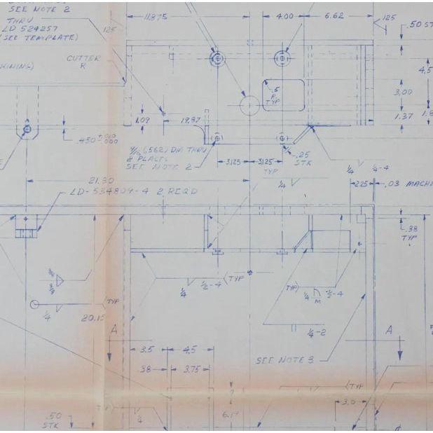 Fragment de plan original NASA – Navette spatiale Columbia (1975) - Boutique Ømm