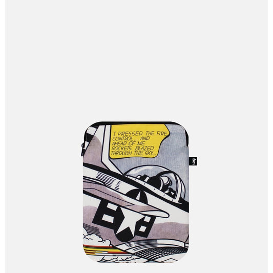 Housse ordinateur portable recyclée LOQI Roy Lichtenstein Whaam Pop Art