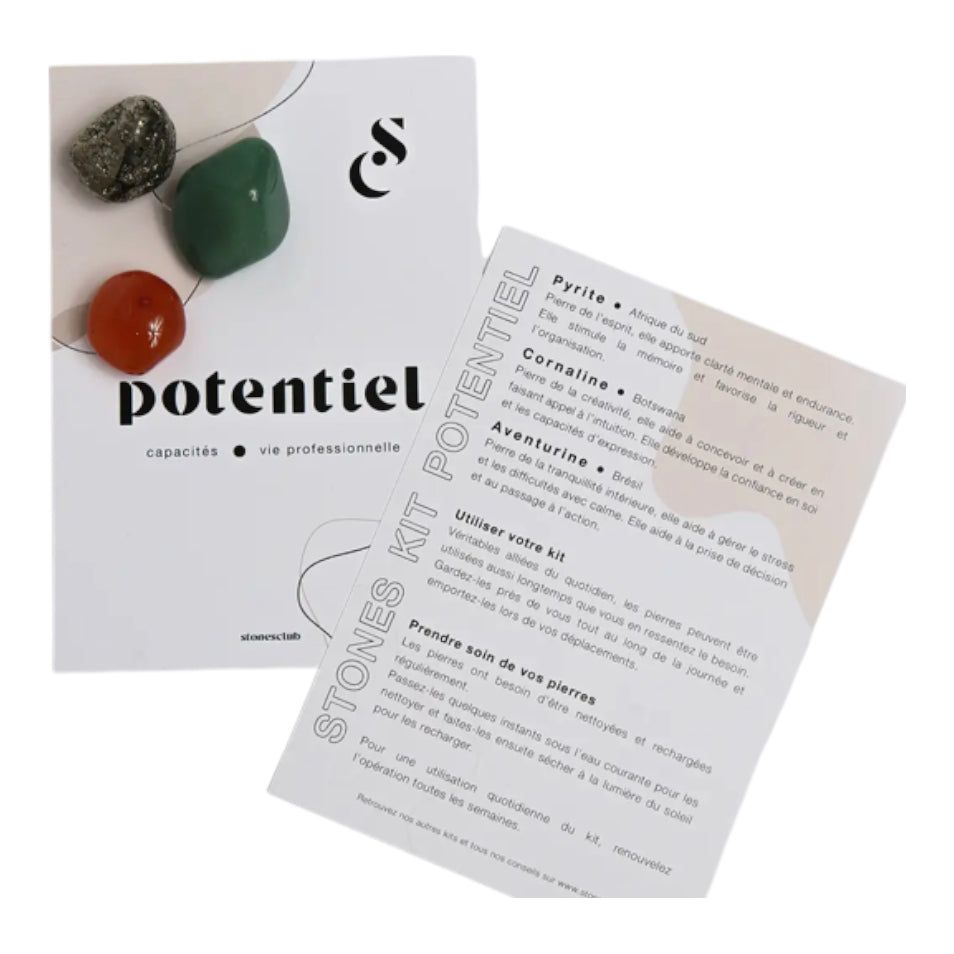 Kit de pierres "Potentiel" – Équilibre & Épanouissement pro - Stones Club - Boutique Ømm