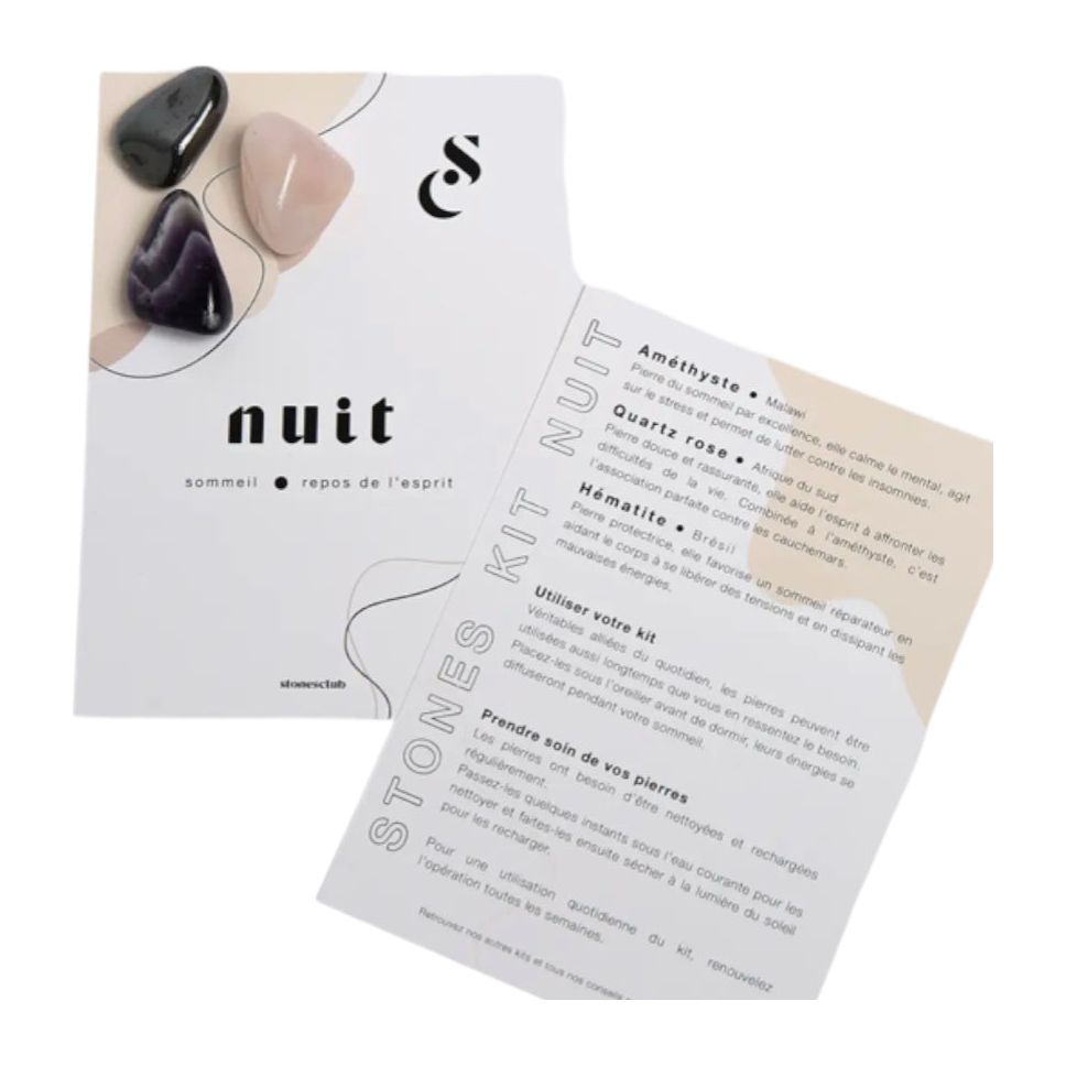 Kit Lithothérapie Nuit – Sommeil & Repos de l’esprit – Stones Club - Boutique Ømm