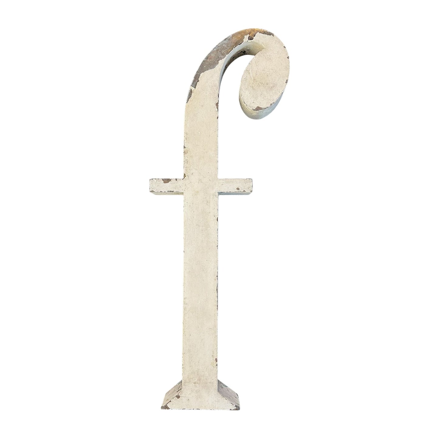 Lettre d’enseigne vintage – "f" métal patiné – style industriel - Boutique Ømm