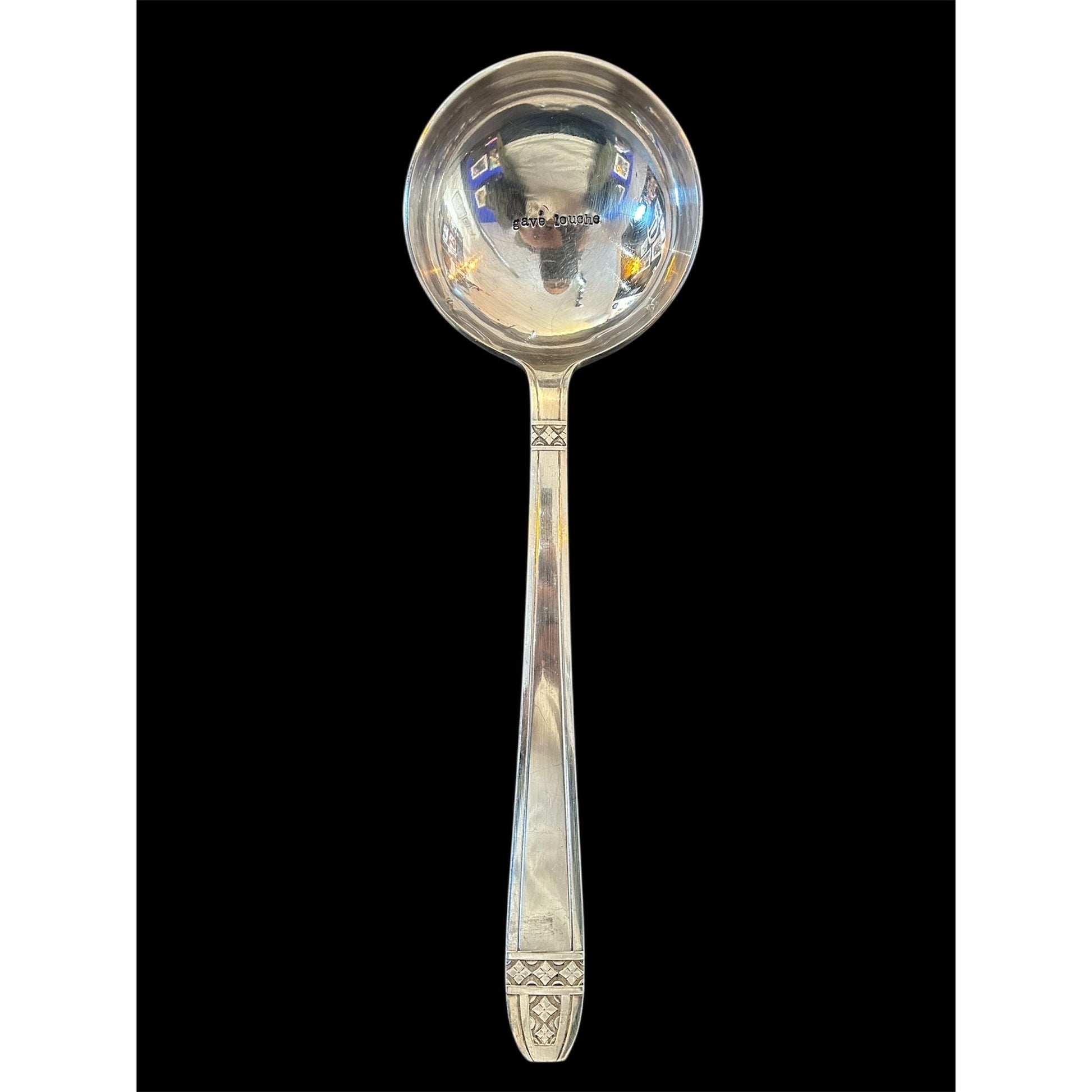 Louche Gravée Vintage "Gavé Louche" – Pièce Unique – Humour Bordeaux - Style - Boutique Ømm