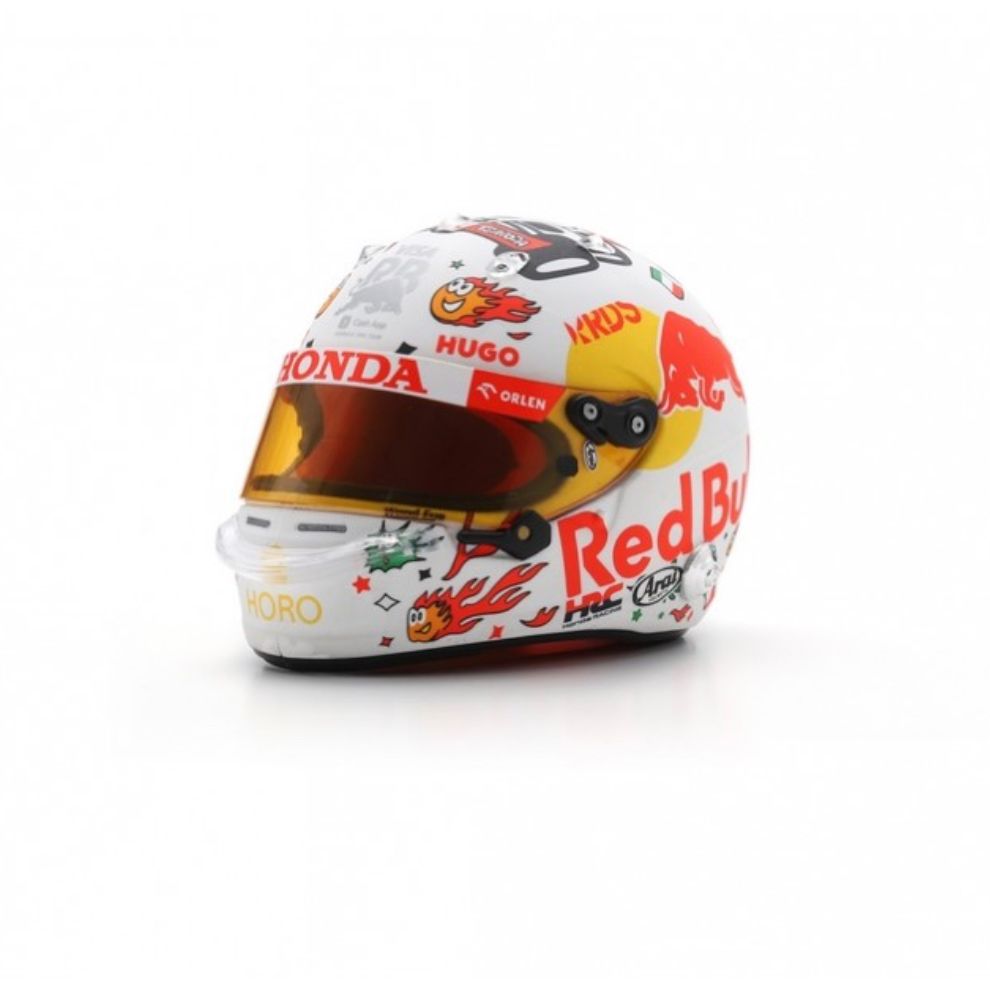 Mini Casque Yuki Tsunoda GP Italie 2024 – Red Bull F1 (1:5) – Spark - Boutique Ømm