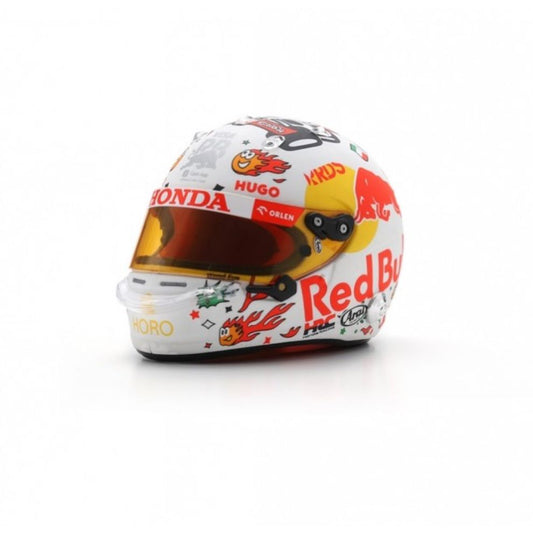 Mini Casque Yuki Tsunoda GP Italie 2024 – Red Bull F1 (1:5) – Spark - Boutique Ømm
