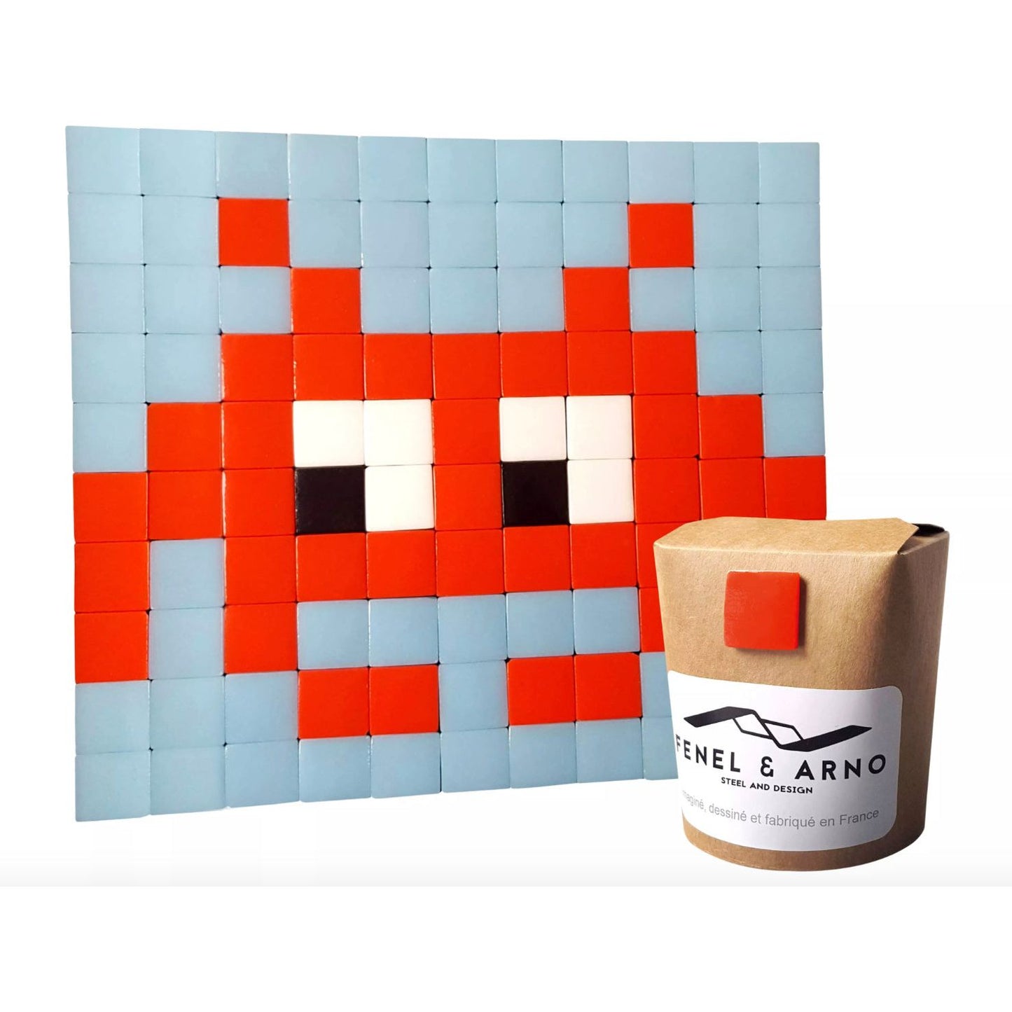 Mosaïque Space Invader – Tableau Design par Fenel & Arno - Boutique Ømm
