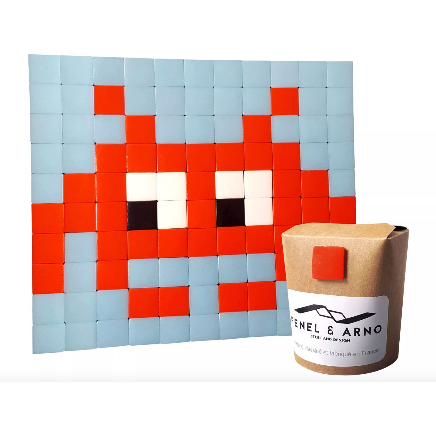 Mosaïque Space Invader – Tableau Design par Fenel & Arno - Boutique Ømm