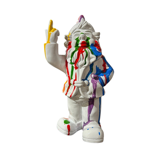 Nain de jardin résine 20 cm – Modèle multicolore dripping - Boutique Ømm