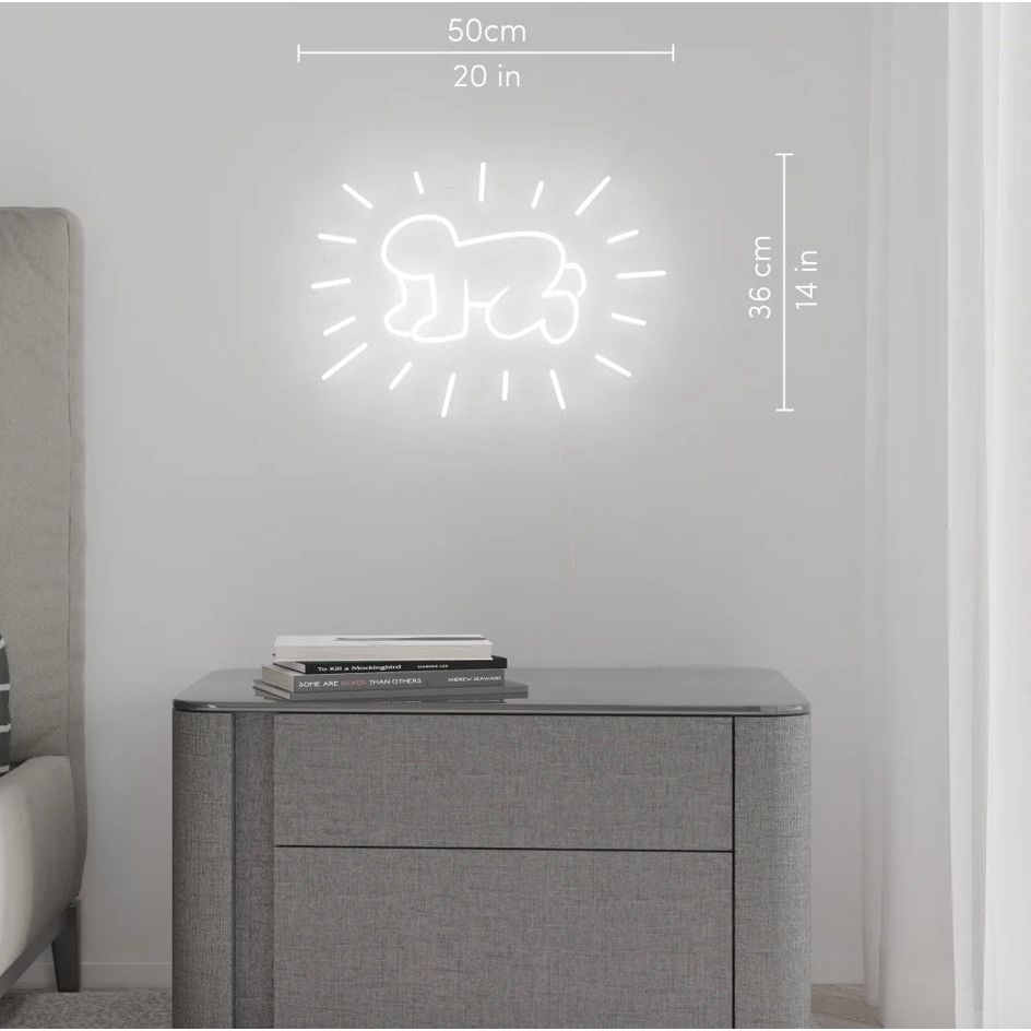 Néon mural Radiant Baby – Keith Haring x Yellow Pop - Boutique Ømm