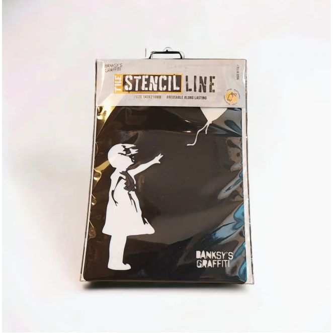 Pochoir Banksy A4 – Girl with Balloon – Street Art Réutilisable - Boutique Ømm