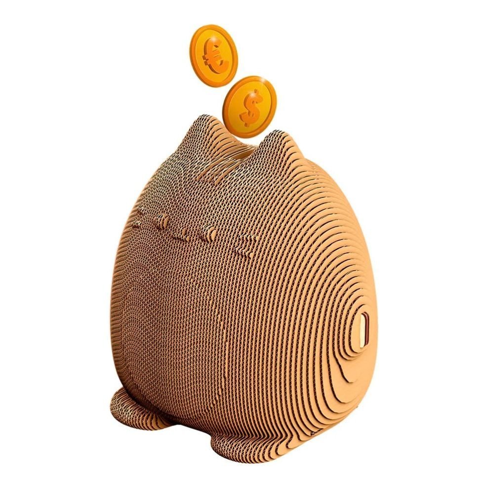 Puzzle 3D en carton "Cute Cat Money Bank" – Tirelire à assembler Cartonic - Boutique Ømm
