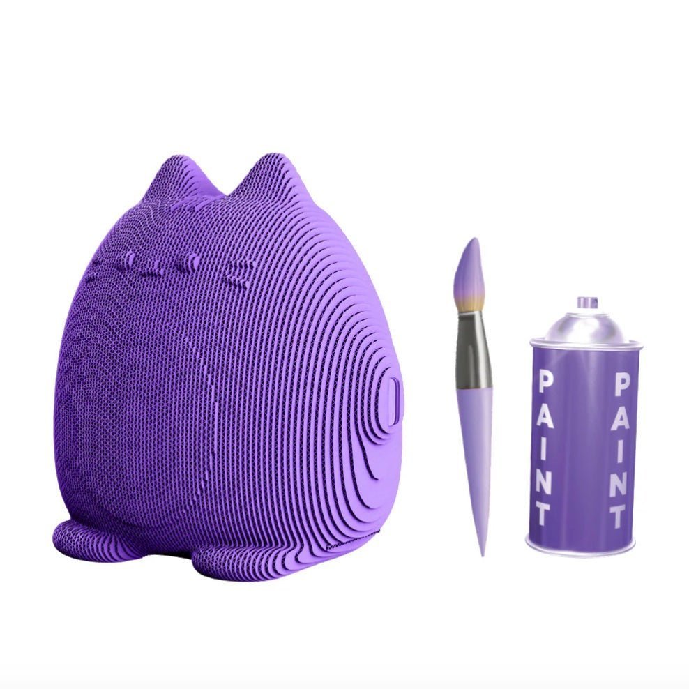 Puzzle 3D en carton "Cute Cat Money Bank" – Tirelire à assembler Cartonic - Boutique Ømm