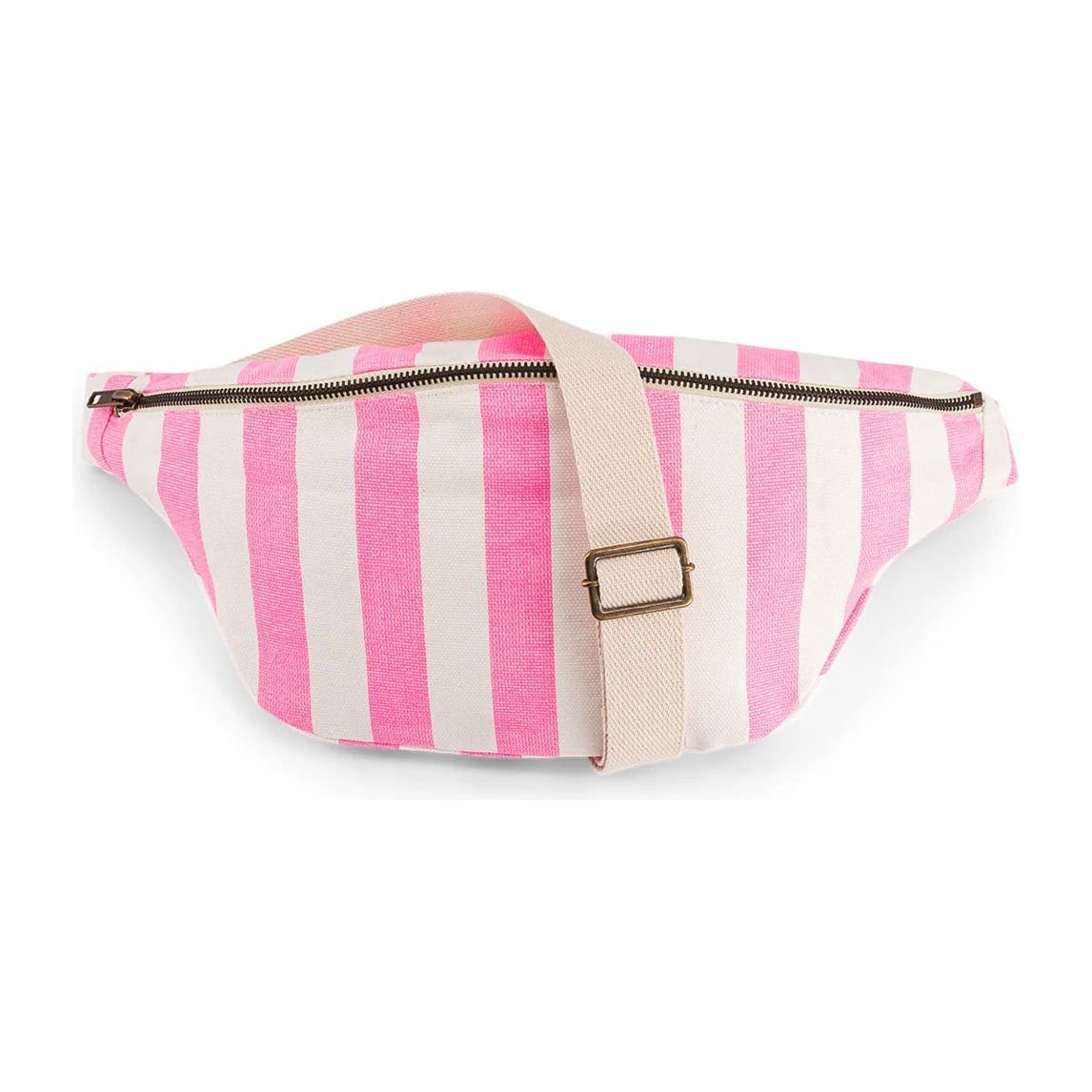 Sac banane Rose in April – Rayures rose fluo – Style vitaminé et ultra pratique - Boutique Ømm
