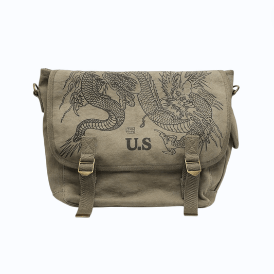 Sac US Kaki Tin-Tin – Messenger Bag Dragon Tattoo - Boutique Ømm