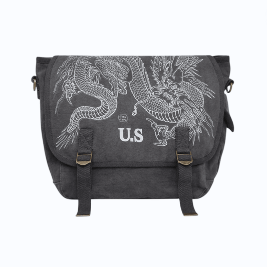 Sac US Noir Tin-Tin – Messenger Bag Dragon Tattoo - Boutique Ømm