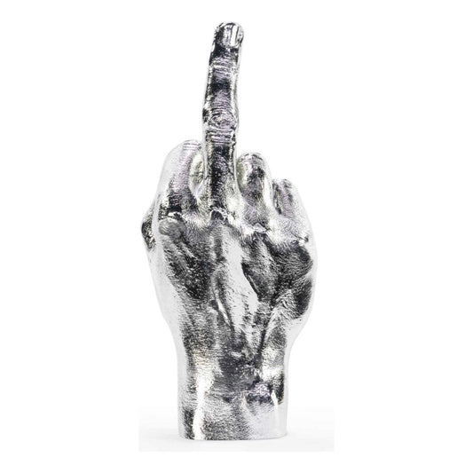 Sculpture Le Doigt Argent – Bitten – main déco métal chromé - Boutique Ømm