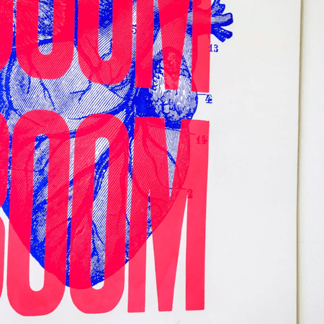 Sérigraphie 30x40cm – "Boom Boom" – Édition signée Pappus Editions - Boutique Ømm