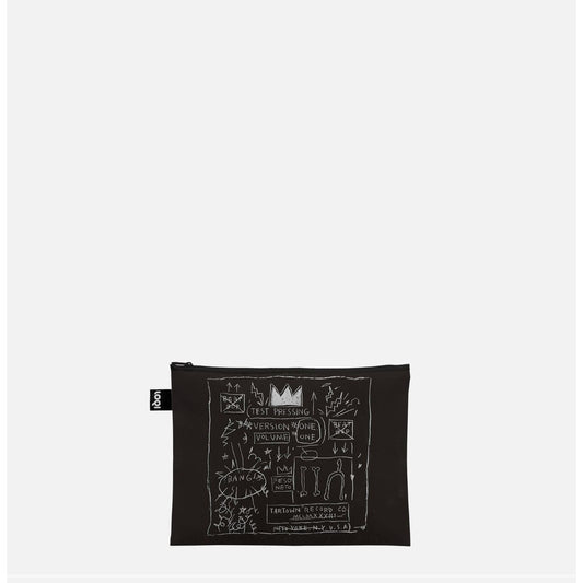 Set de 3 pochettes zippées recyclées Jean-Michel Basquiat LOQI