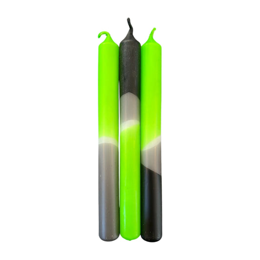 Set de 3 bougies Dip Dye Neon vert fluo – Pink Stories - Boutique Ømm